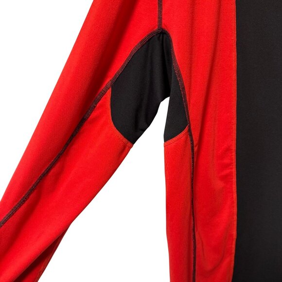 ID Ideology Colorblock Performance Shirt Size L Red Black Long Sleeve Athleisure - Picture 5 of 16